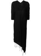 Masnada Draped Midi Sweater Dress - Black