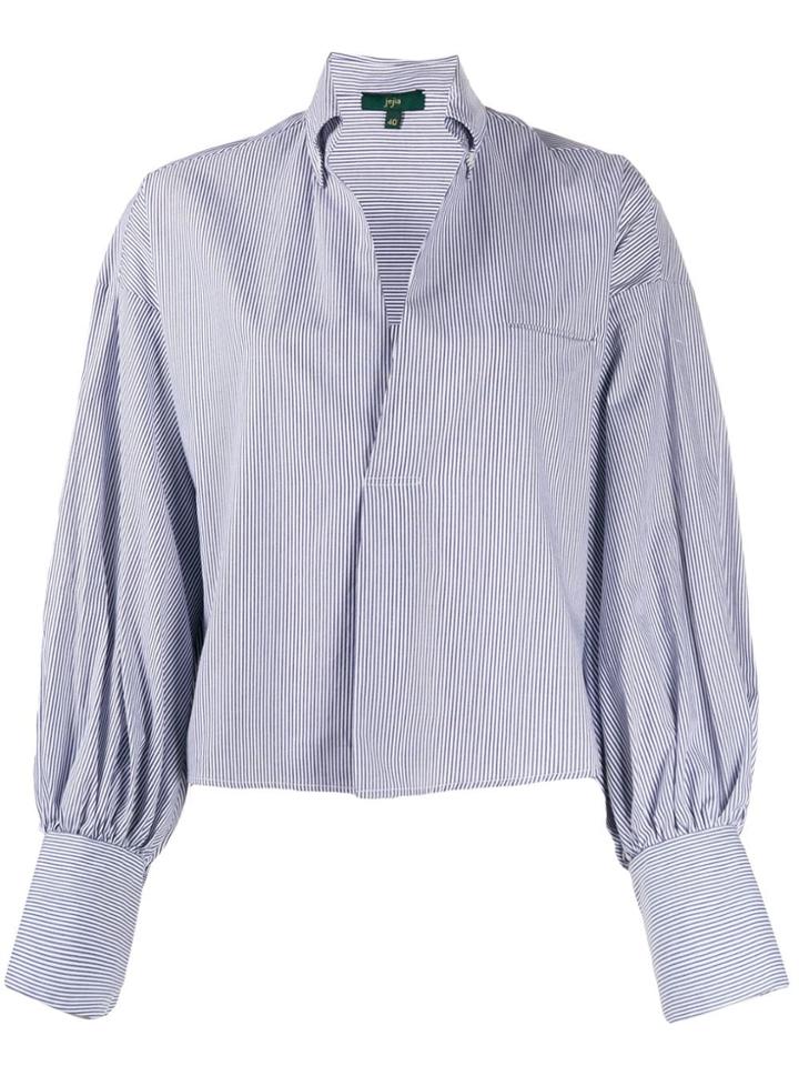 Jejia Striped Print Shirts - Blue