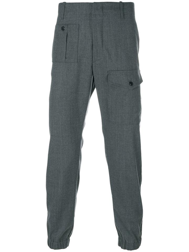 Dondup Patch Pocket Tapered Trousers - Grey