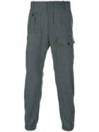 Dondup Patch Pocket Tapered Trousers - Grey