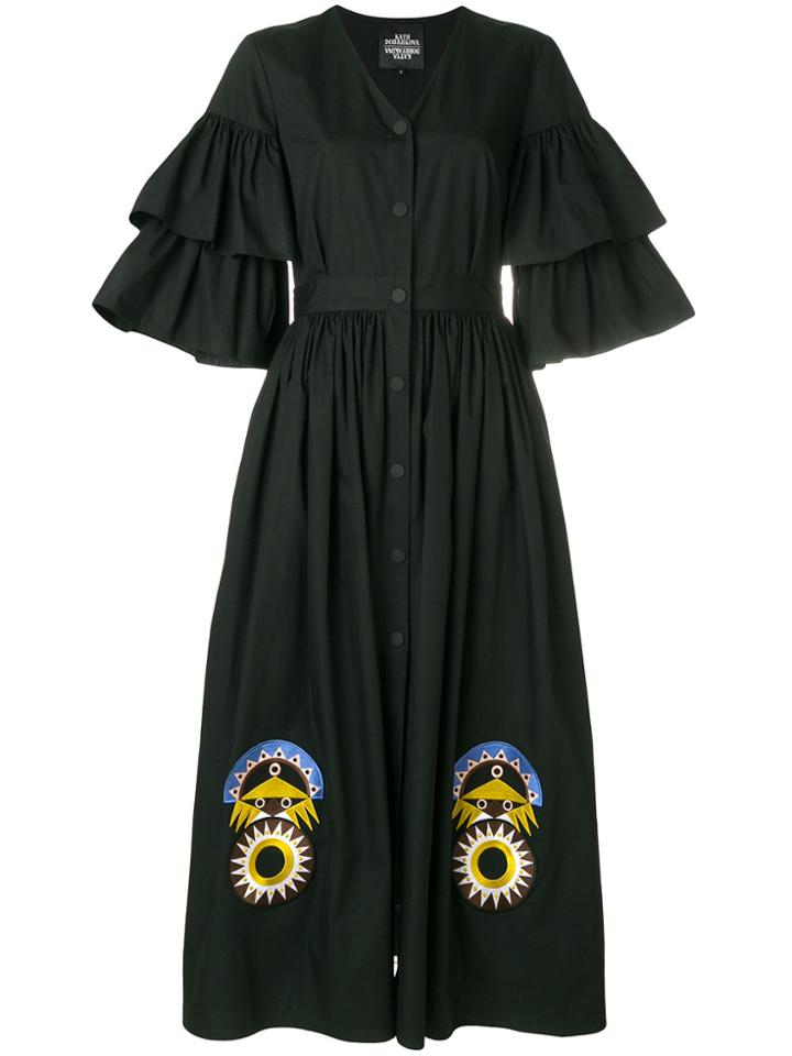 Katya Dobryakova Circled Ornament Dress - Black