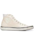 Saint Laurent Canvas High-top Sneakers - Nude & Neutrals