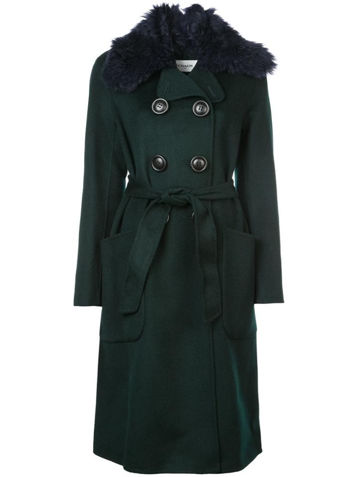 Coach Luxury Wool Trench Coat - Black