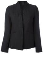 Thom Krom Creased Blazer, Women's, Size: Medium, Black, Cotton/linen/flax/spandex/elastane