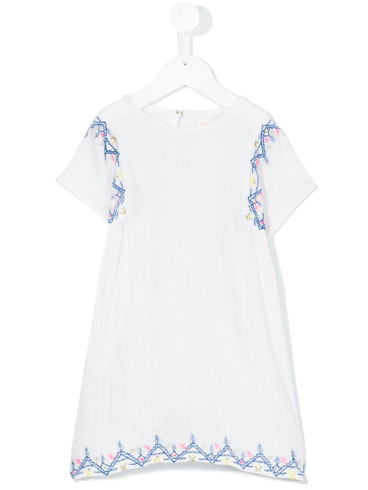 Simple Kids - Laos Embroidery Dress - Kids - Cotton - 6 Yrs, White