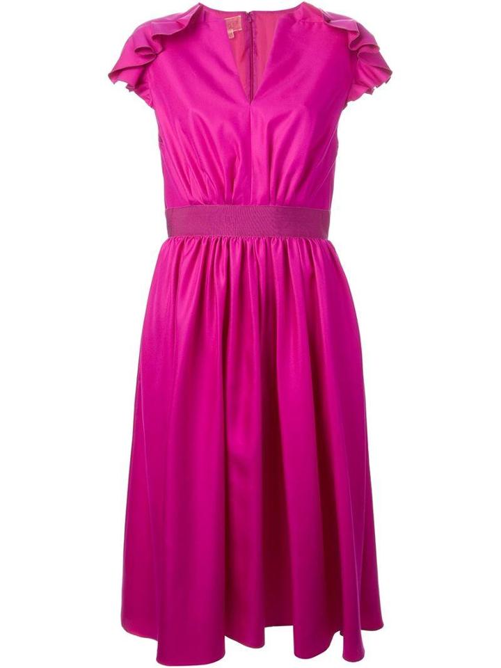 Giambattista Valli Ruffled Shoulder Detail Flared Dress