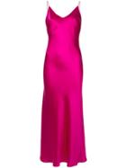 Les Reveries Magenta Slip Dress - Purple