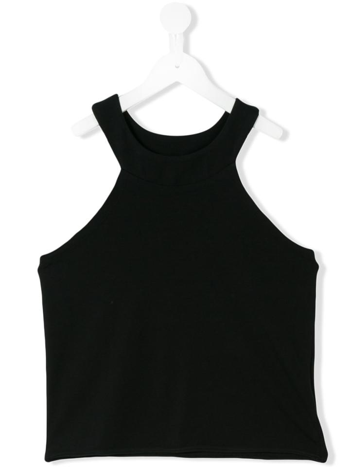 Andorine High Round Neck Blouse - Black