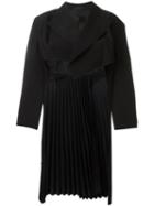 Comme Des Garçons Pre-owned Pleated Long Back Jacket - Black