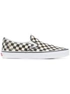 Vans Classic Blur Check Slip On Sneakers - Black