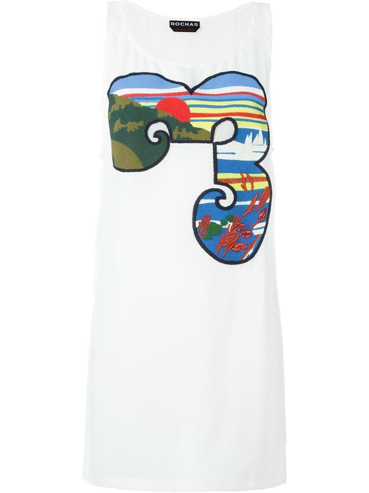 Rochas Appliqué Silk Vest