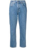 Levi's: Made & Crafted Cropped Straight-leg Jeans - Blue