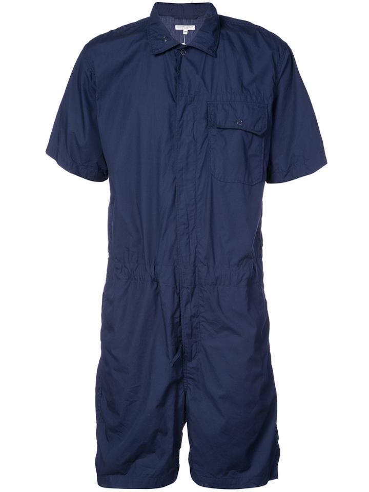 Engineered Garments Short Fitted Jumpsuit - Blue