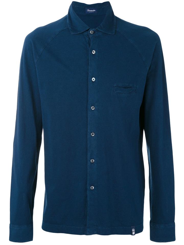 Drumohr - Chest Pocket Shirt - Men - Cotton - S, Blue, Cotton