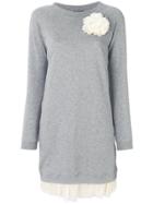 Twin-set Long Sleeved Jumper Dress - Grey