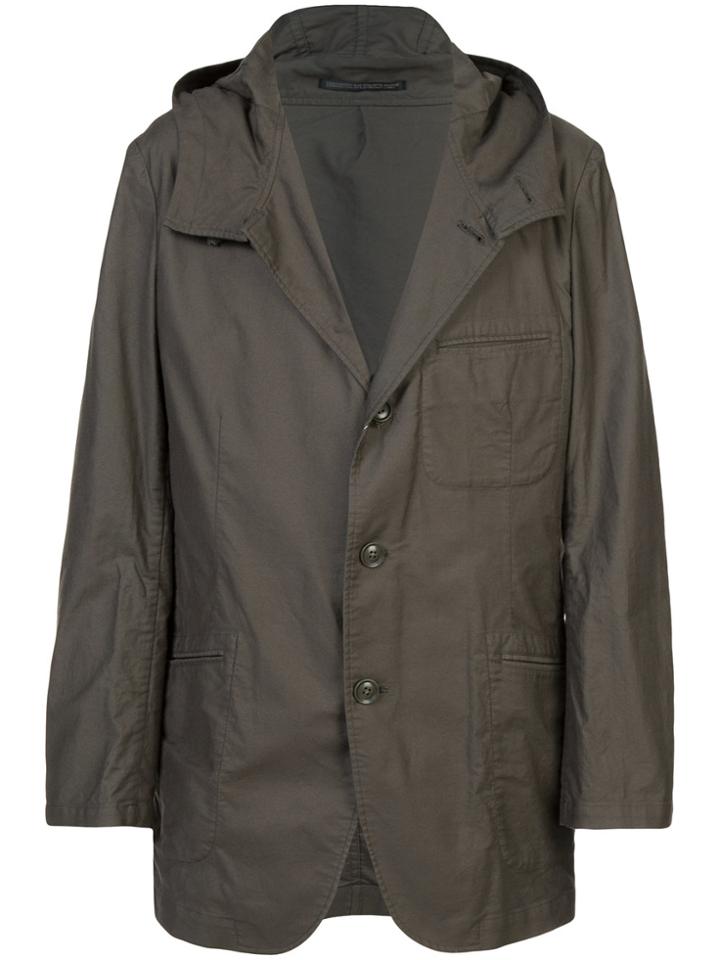Yohji Yamamoto Hooded Hybrid Blazer - Green