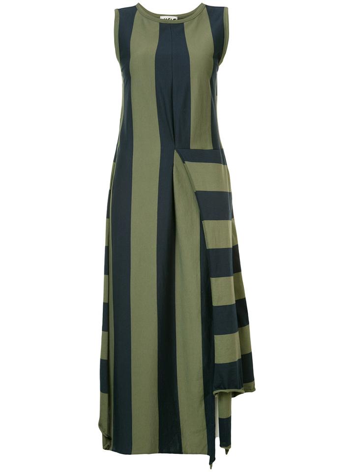 Hache - Asymmetric Striped Dress - Women - Cotton - 42, Blue, Cotton