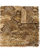 Roberto Cavalli - Snakeskin Print Scarf - Women - Silk/polyamide/polyester/modal - One Size, Women's, Nude/neutrals, Silk/polyamide/polyester/modal