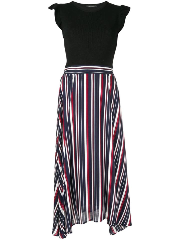 Loveless Contrast Top Midi Dress - Black