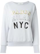 Golden Goose Deluxe Brand Front Print Sweatshirt, Women's, Size: Xs, Grey, Cotton