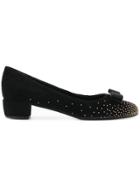 Salvatore Ferragamo Studded Ballerinas - Black