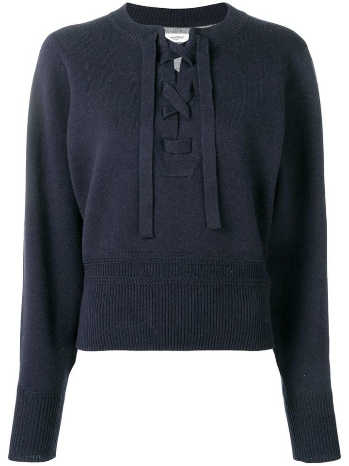 Isabel Marant Lace-up Front Sweater - Blue