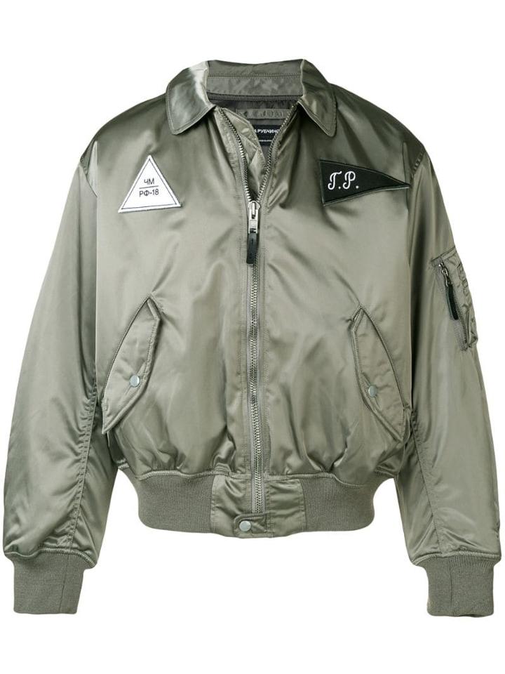 Gosha Rubchinskiy Ma-1 Patch Bomber Jacket - Grey