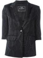 Unconditional Snake Skin Effect Jacket, Women's, Size: Small, Black, Silk/polyamide/wool/tencel