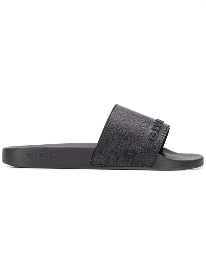 Givenchy 3d Logo Slides - Black