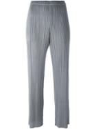 Pleats Please By Issey Miyake Pleated Straight Leg Trousers