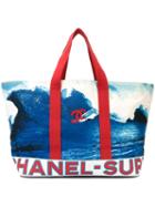 Chanel Vintage Surf Print Beach Tote