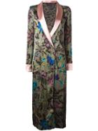 Etro Floral Print Coat, Women's, Size: 38, Pink/purple, Silk/viscose