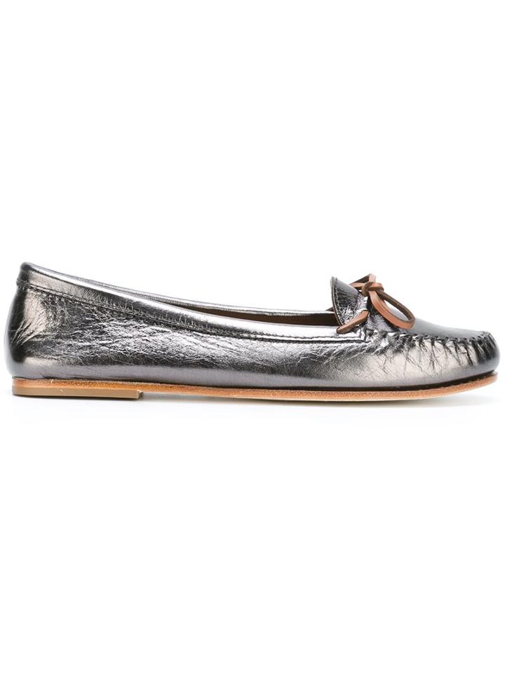 Tomas Maier Metallic Tie Loafers