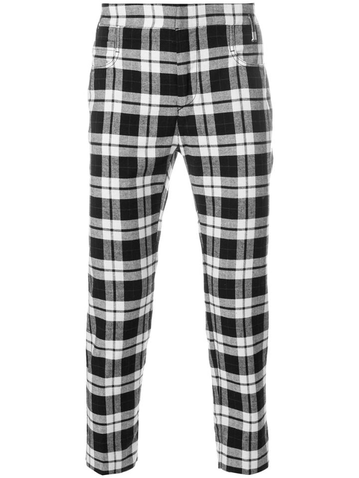Haider Ackermann Skinny Checked Trousers - Black