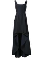 Alberta Ferretti Cascading Skirt Dress, Women's, Size: 44, Black, Silk/cotton/wool/other Fibers
