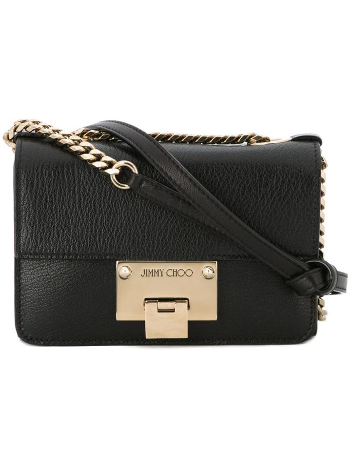 Jimmy Choo 'rebel' Crossbody Bag, Women's, Black, Metal/goat Skin