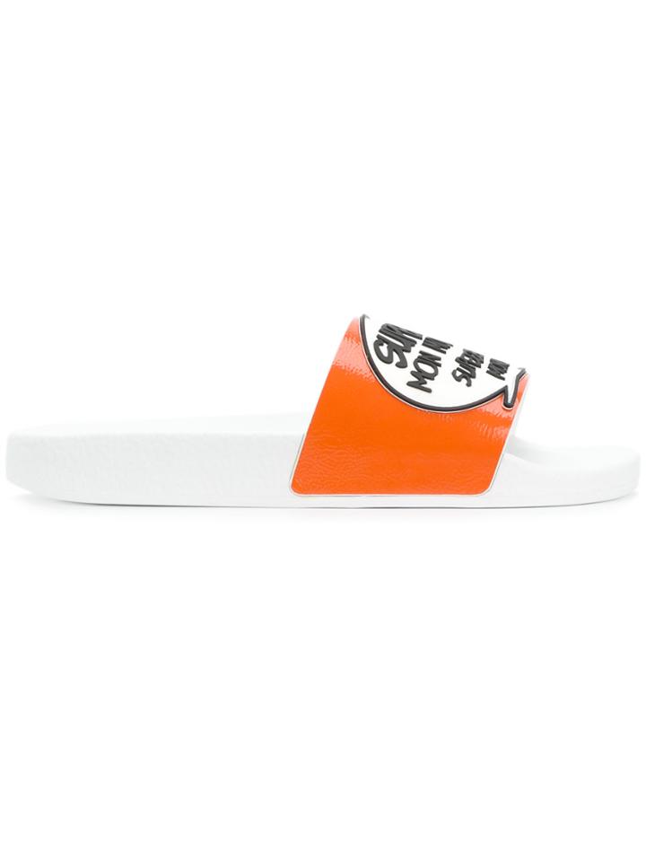 Moncler Comic Print Slides - Yellow & Orange