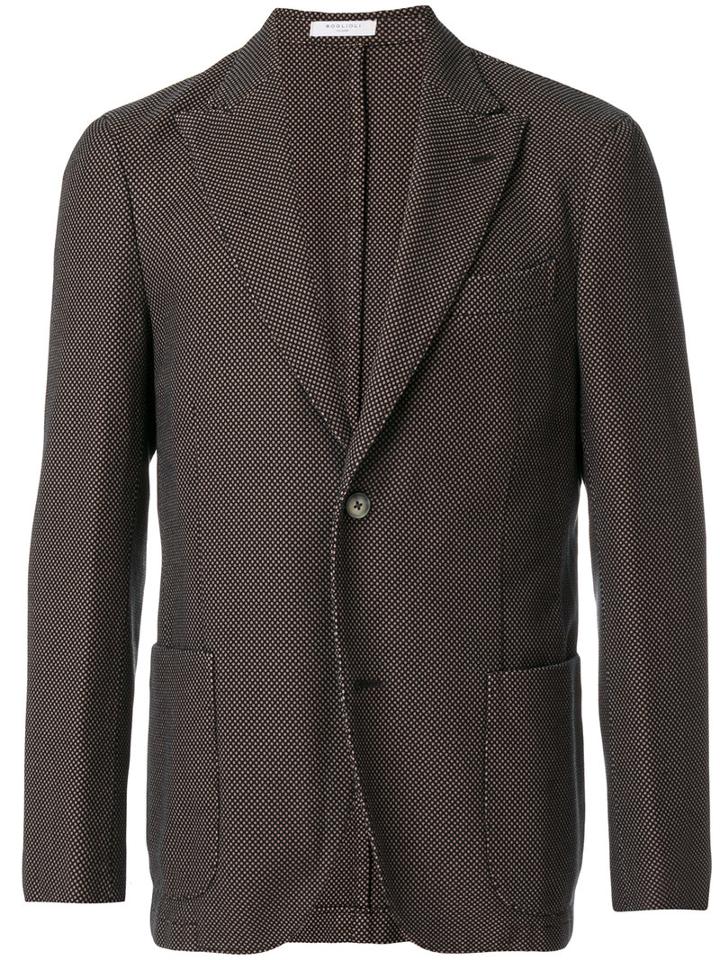 Boglioli - Waffle Single Breasted Jacket - Men - Cotton/cupro - 46, Brown, Cotton/cupro