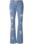 Blumarine Distressed Flared Jeans - Blue