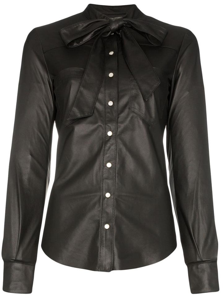 Skiim Joey Bow-neck Shirt - Black