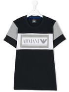 Armani Junior - Teen Varsity T-shirt - Kids - Cotton - 14 Yrs, Blue