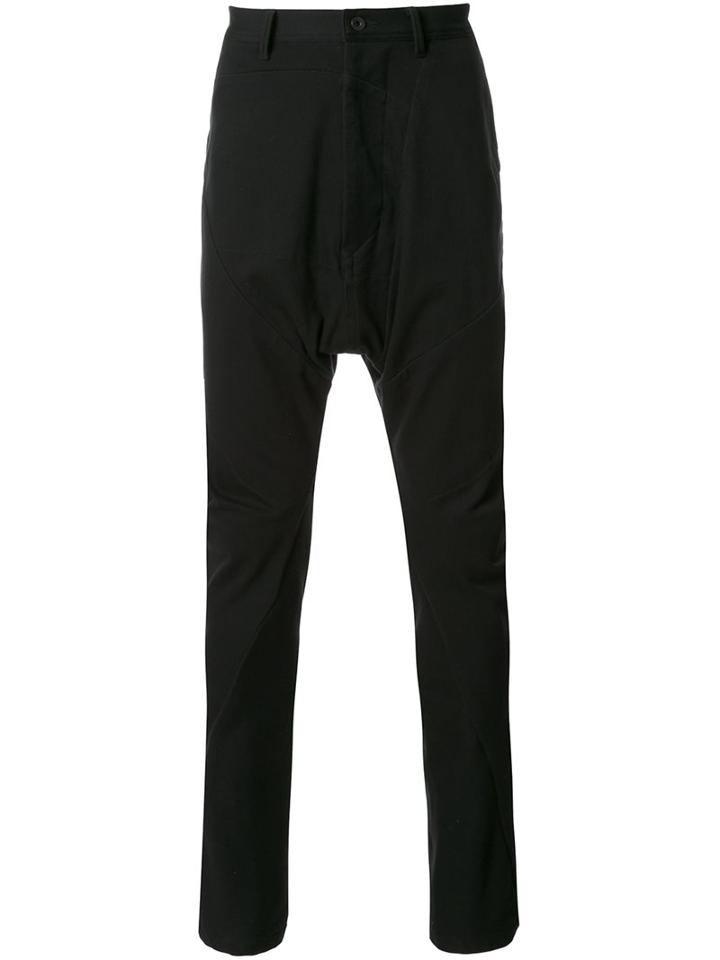 Julius Drop-crotch Trousers, Men's, Size: Iv, Black, Cotton/polyester/polyurethane