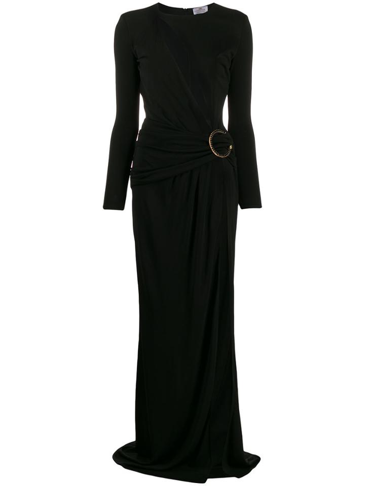 Elisabetta Franchi Asymmetric Cut-out Dress - Black