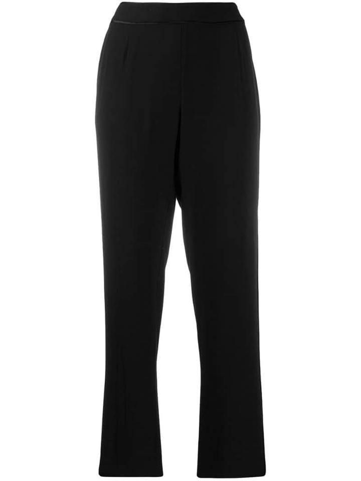 Liu Jo Plain Cropped Trousers - Black