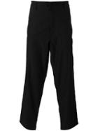Yohji Yamamoto Regular String Tie Trousers, Men's, Size: I, Black, Cotton