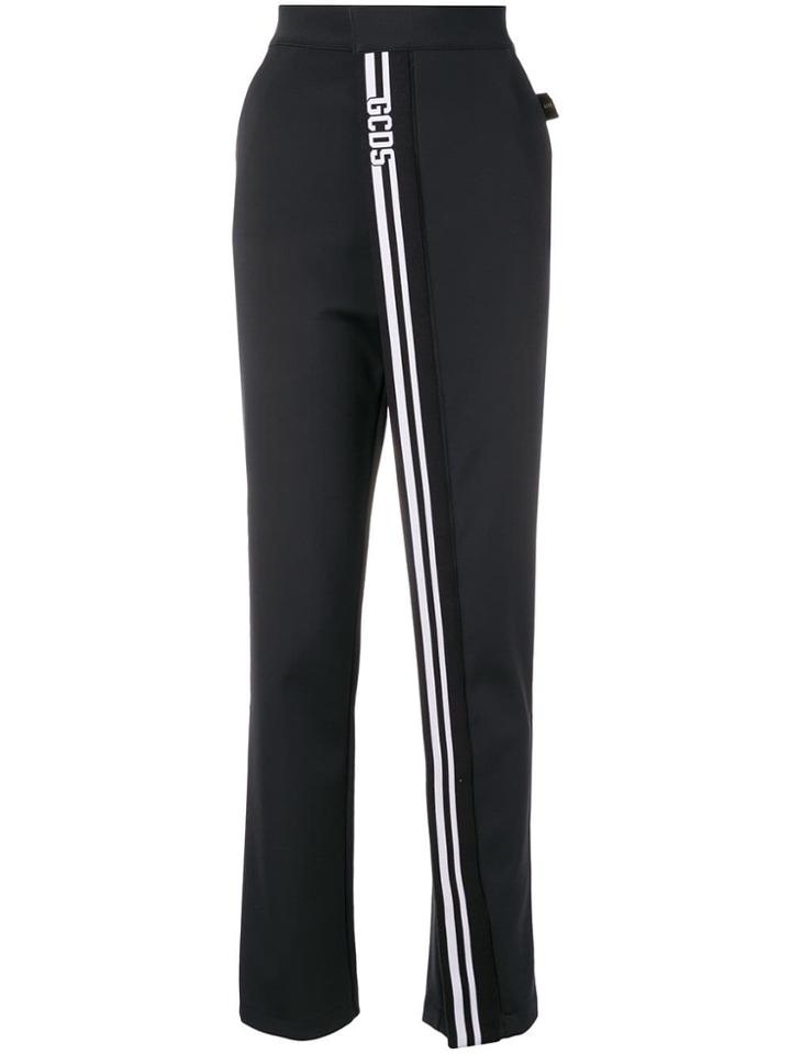 Gcds Striped Loose Track Trousers - Black