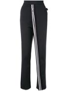 Gcds Striped Loose Track Trousers - Black