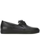 Versace 'medusa' Slip-on Sneakers - Black