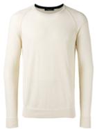 Roberto Collina Tweed Sweatshirt, Men's, Size: 48, White, Cotton/polyamide