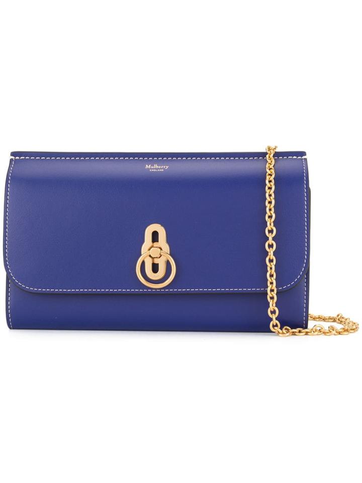 Mulberry Smooth Amberley Clutch - Blue